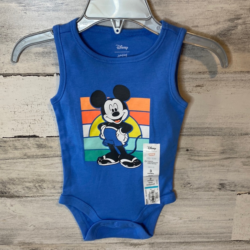 Disney Jumping Beans Mickey Mouse Onesie Size 3 Months NEW